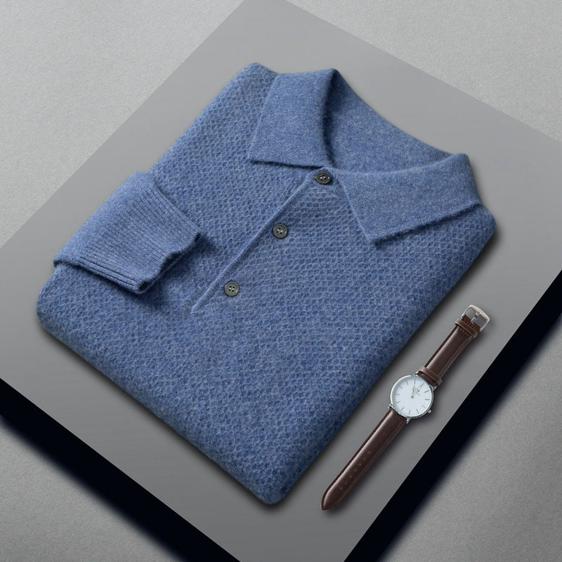 Pique Waffle Weave Cashmere Sweater