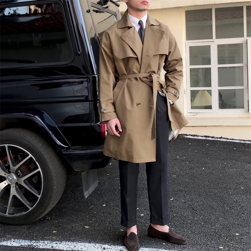 Abbey Mid-length DB Trench Coat