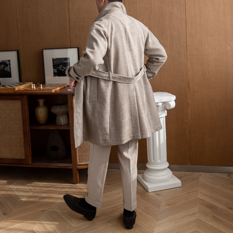 English Winter Casual Mid-length Coat