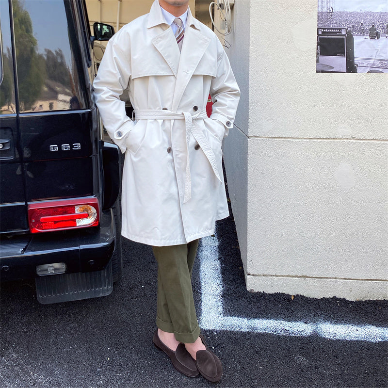 Abbey Mid-length DB Trench Coat