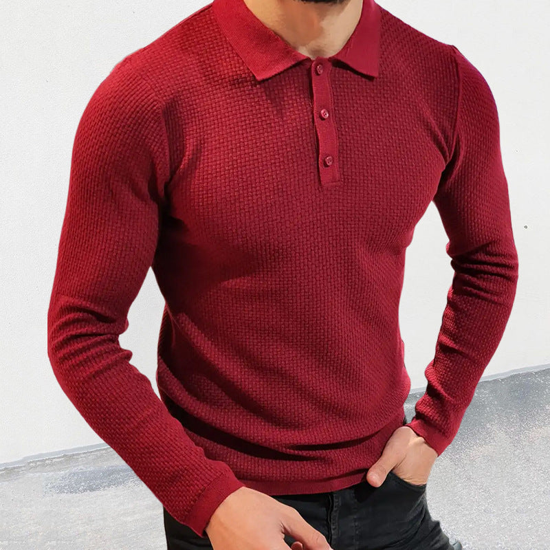 Basket Knit LS Pique