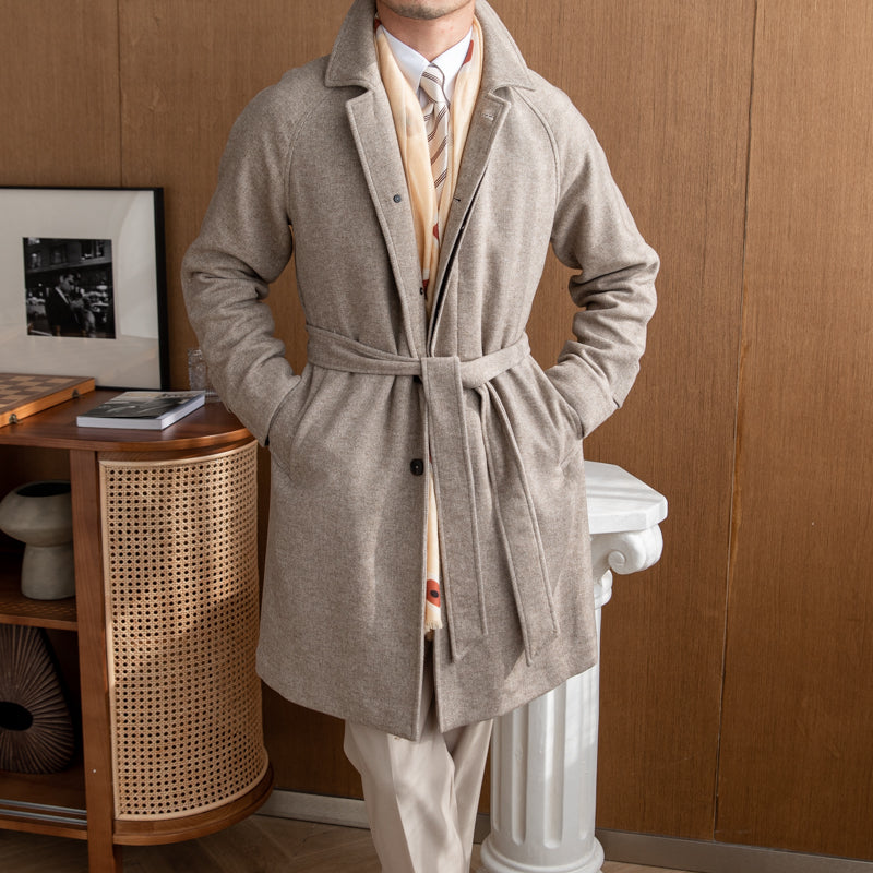 English Winter Casual Mid-length Coat