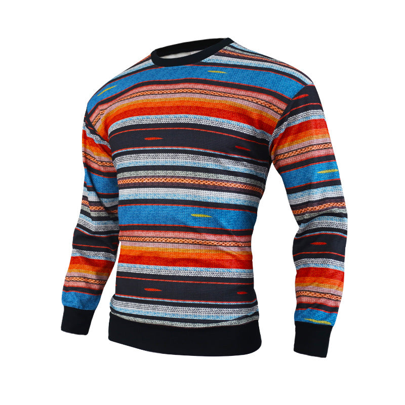 Southwestern Multi Color Stripe Sweater