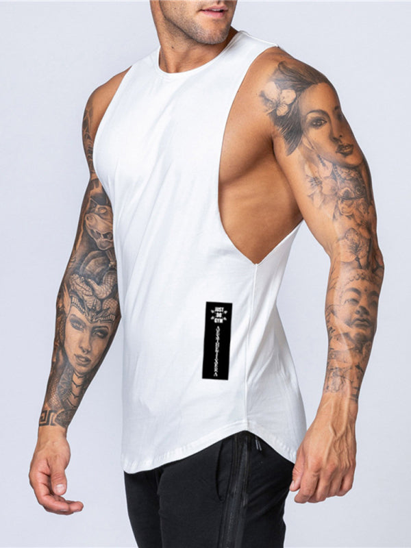 Men's Solid Color Round Neck Casual Breathable Slim Fit Sports shirt