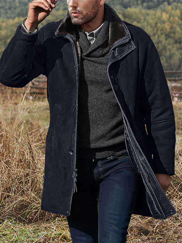 Men's Wyoming mid-length loose zipper coat