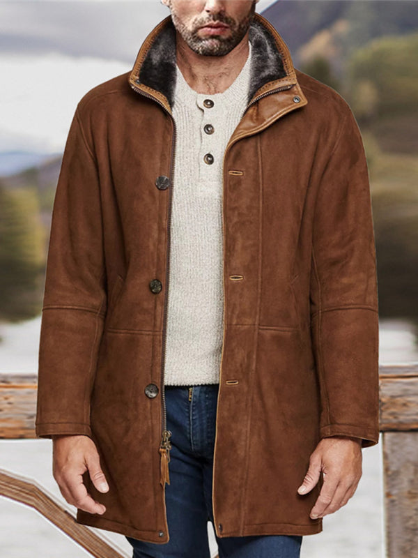 Men's Wyoming mid-length loose zipper coat