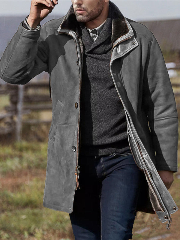 Men's Wyoming mid-length loose zipper coat