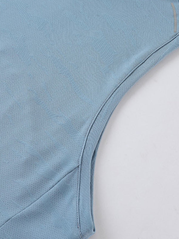 Men's loose round neck breathable and quick drying running training tank