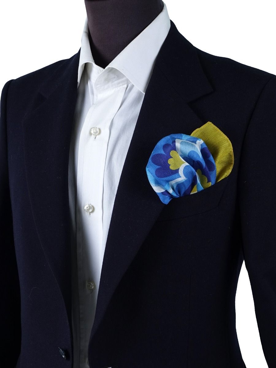 Cloud Linen/silk Pocket Square