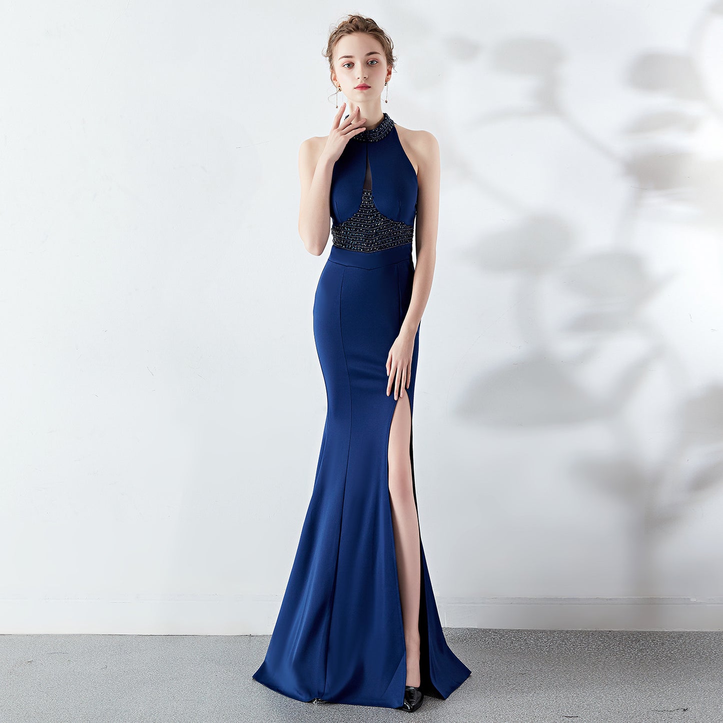 The Hollywood Haltered Beaded Dress