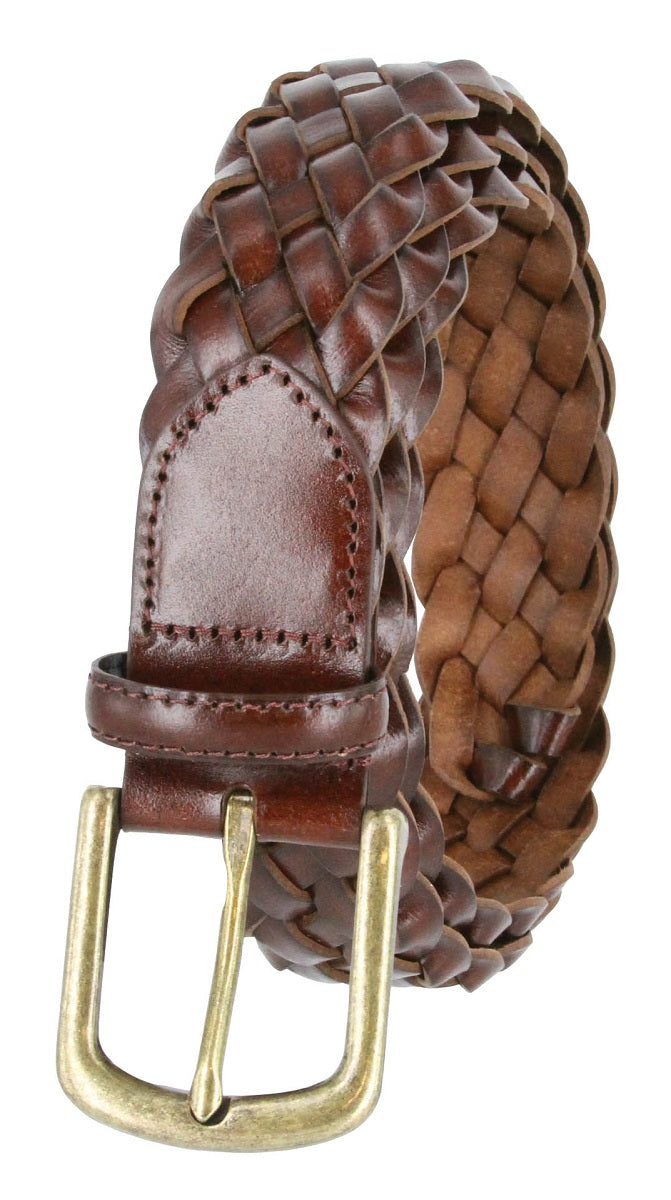 Men's Braided Leather Dress Belt