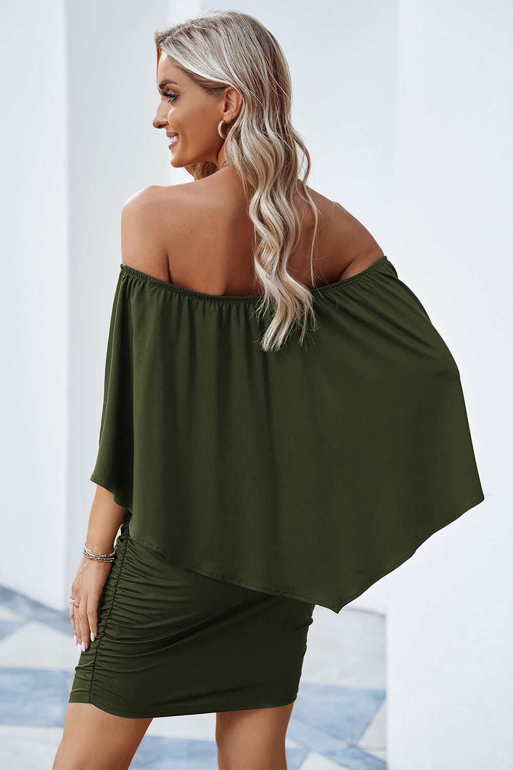 Off-Shoulder Layered Dress