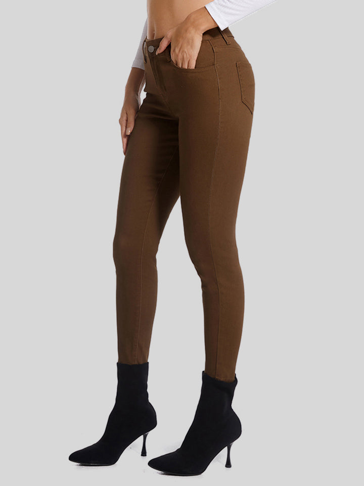 Button Fly Long Jeans