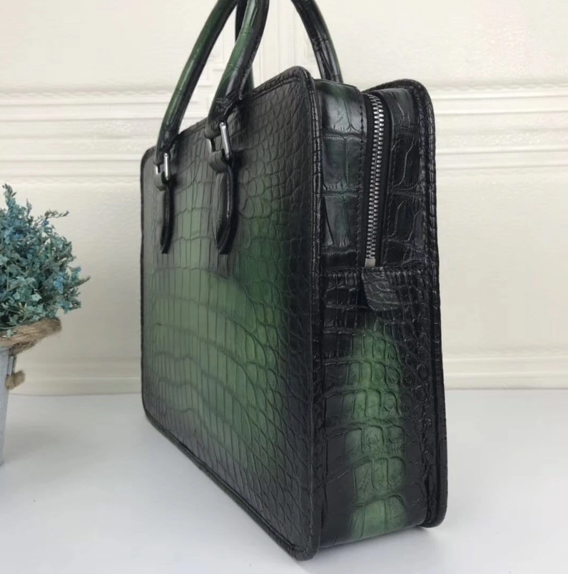 Genuine Vintage Crocodile Briefcase Laptop Bag