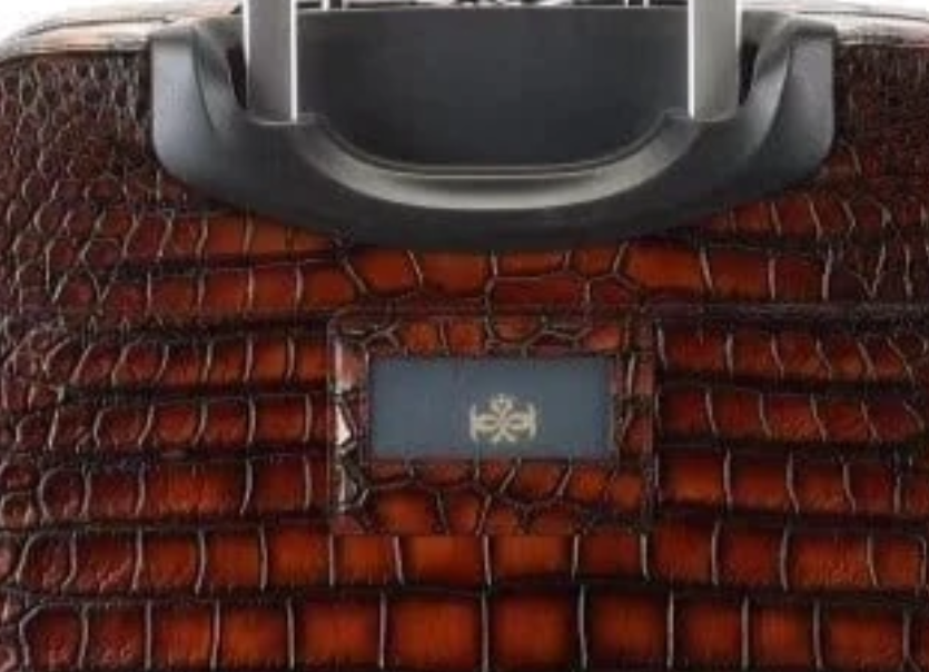 Genuine Crocodile Vintage Trolly Suitcase