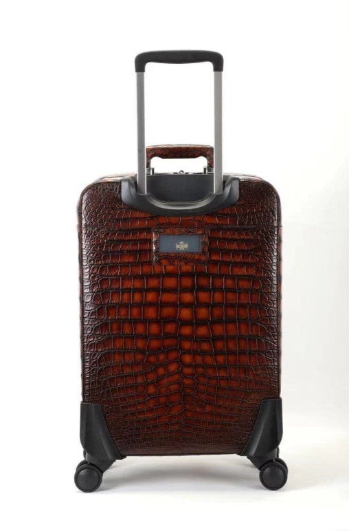 Genuine Crocodile Vintage Trolly Suitcase