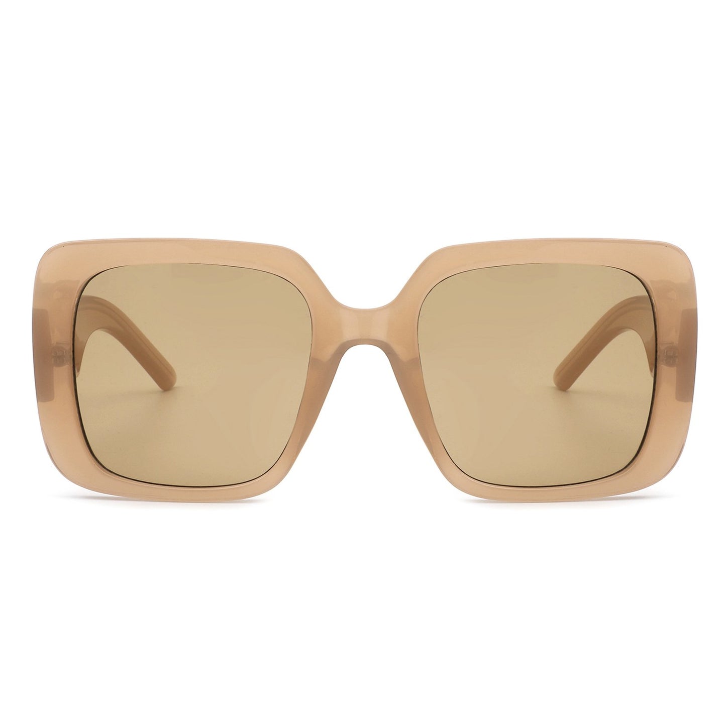 SQUARE RETRO OVERSIZE FLAT TOP SUNGLASSES
