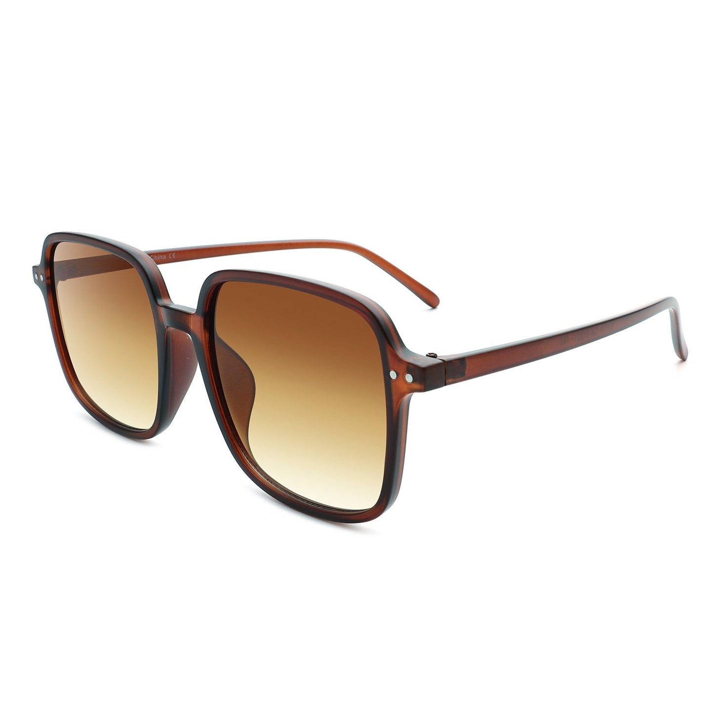 SQUARE OVERSIZE FLAT LENS TINTED VINTAGE SUNGLASSES