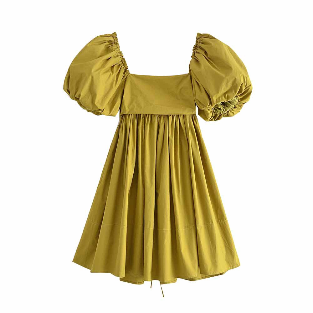 The French Retro Voluminous Sleeve Dress