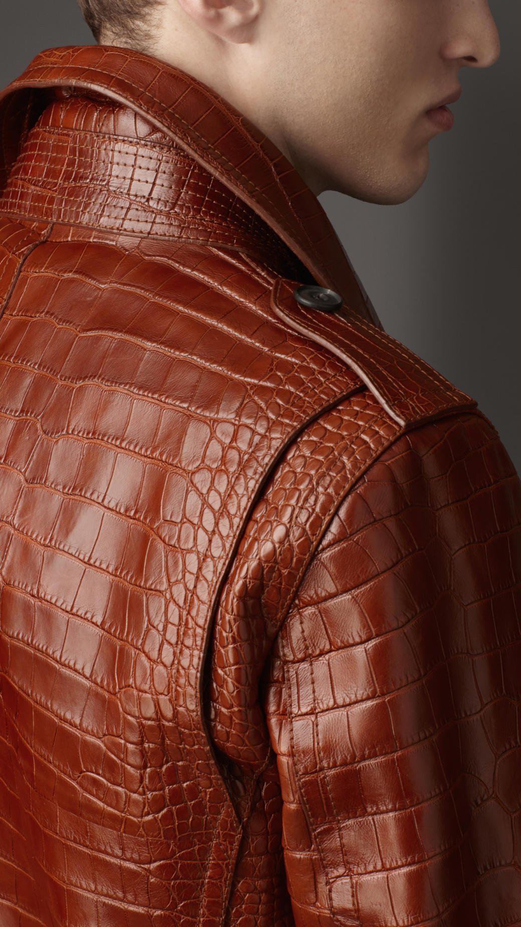 The Agassi Alligator Compact Moto Jacket