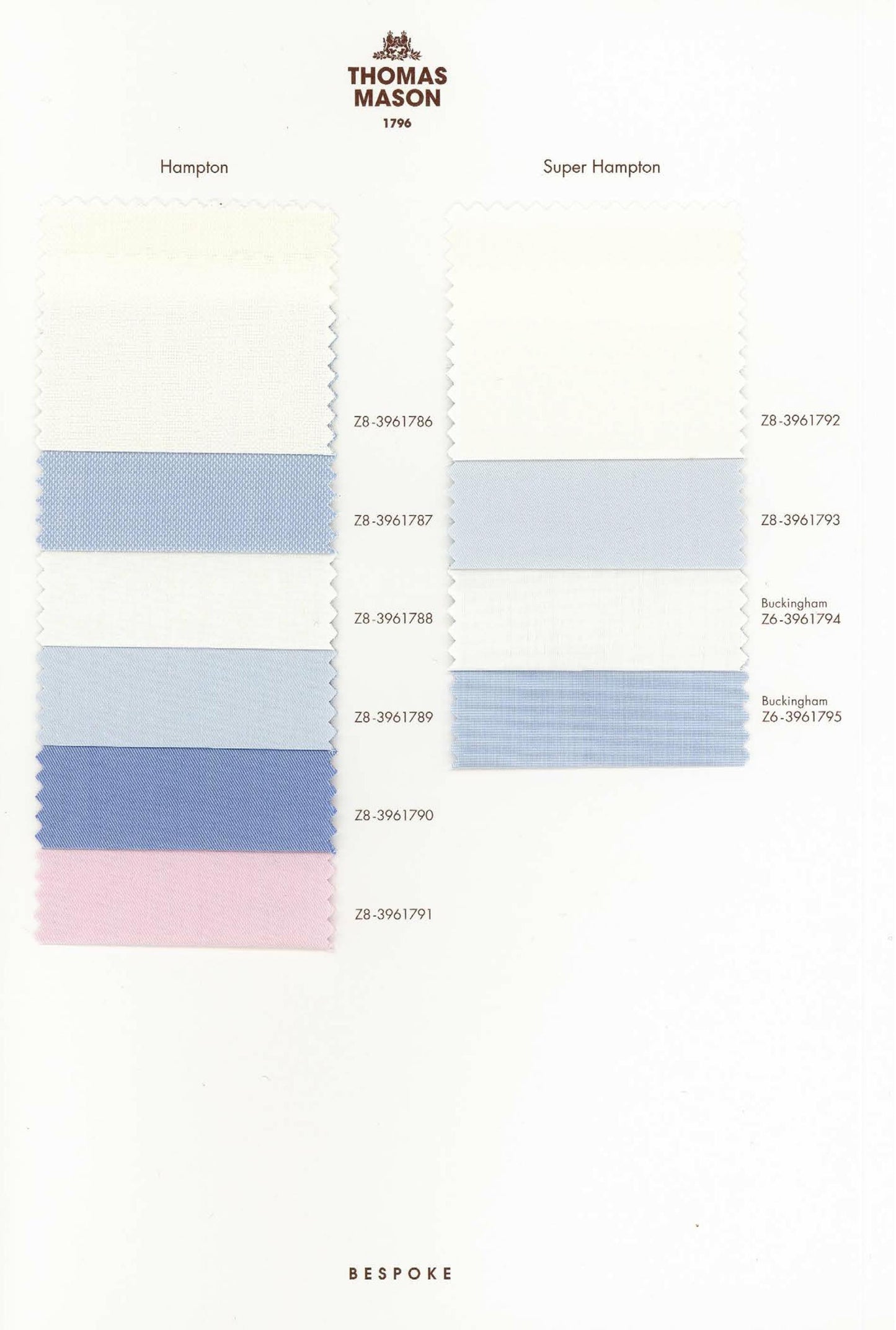 Thomas Mason 1796 Exclusive Shirting