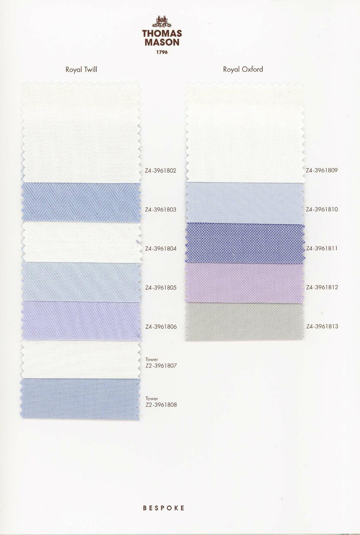 Thomas Mason 1796 Exclusive Shirting