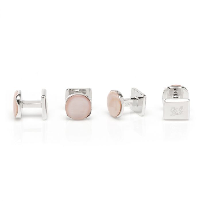 Sterling Silver Classic Formal Pink Mother of Pearl Studs
