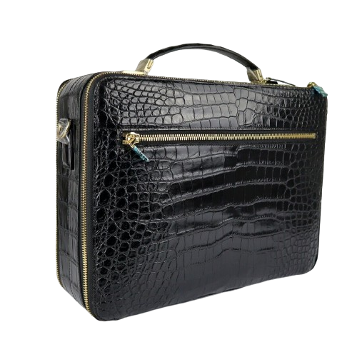 The SLK-1 Alligator Black Business Satchel