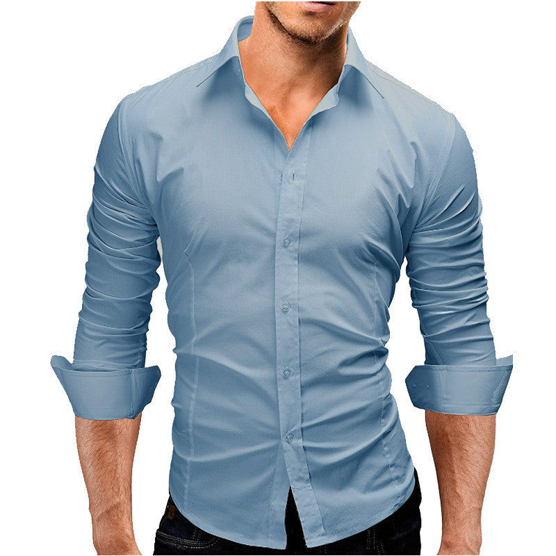 X Slim Long-sleeved Solid Shirt