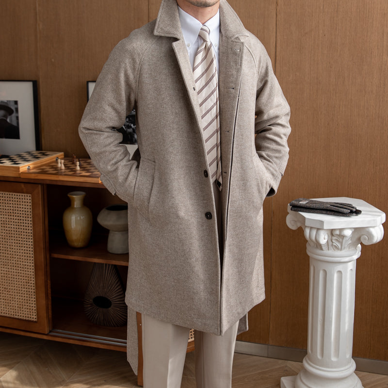 English Winter Casual Mid-length Coat