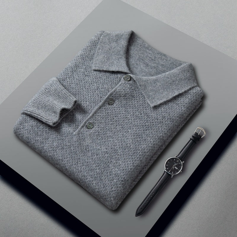 Pique Waffle Weave Cashmere Sweater
