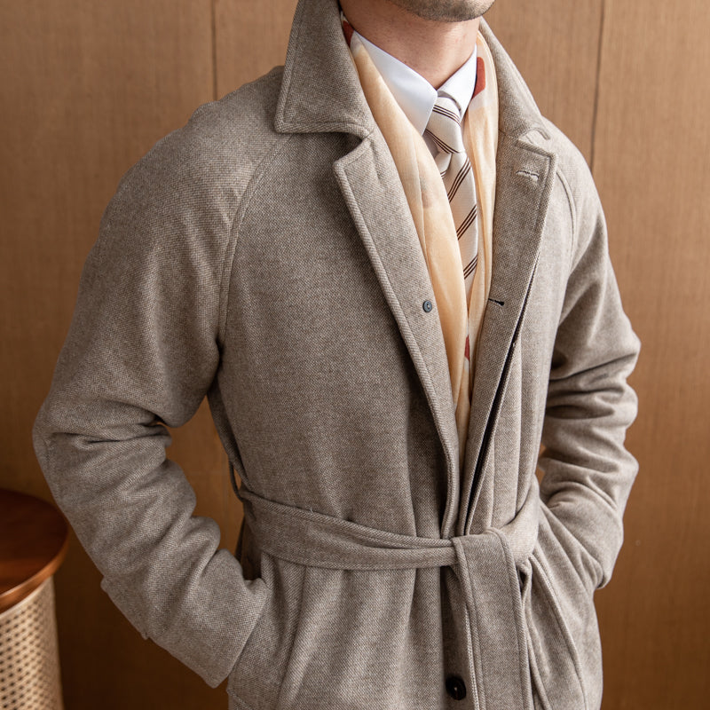 English Winter Casual Mid-length Coat