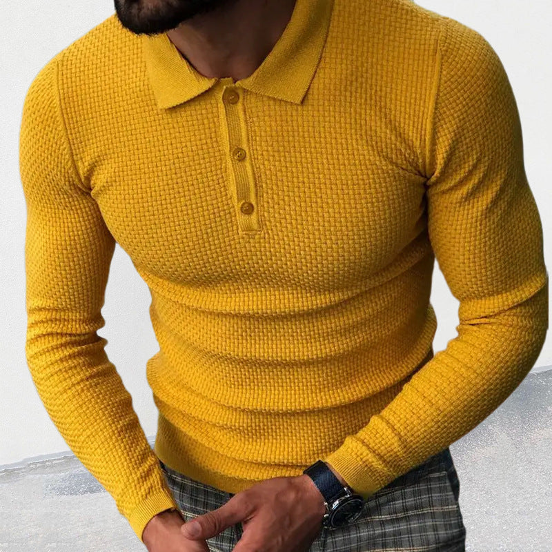 Basket Knit LS Pique