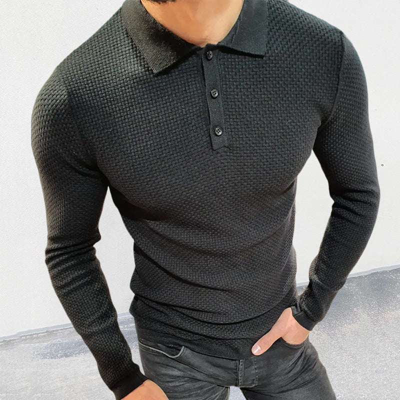 Basket Knit LS Pique
