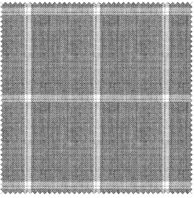 Two Piece Grey Ivory Windowpane Suit