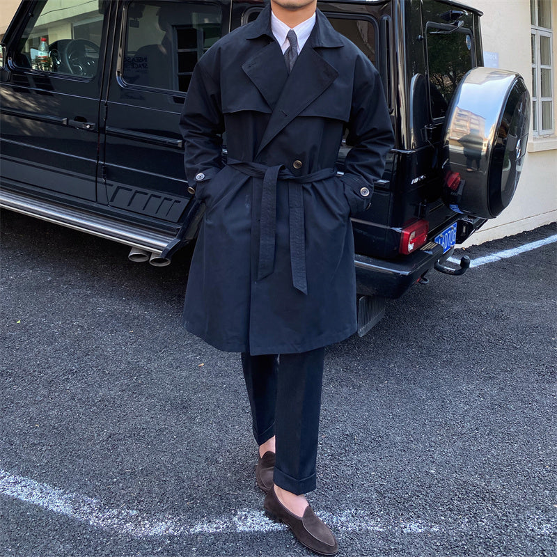 Abbey Mid-length DB Trench Coat