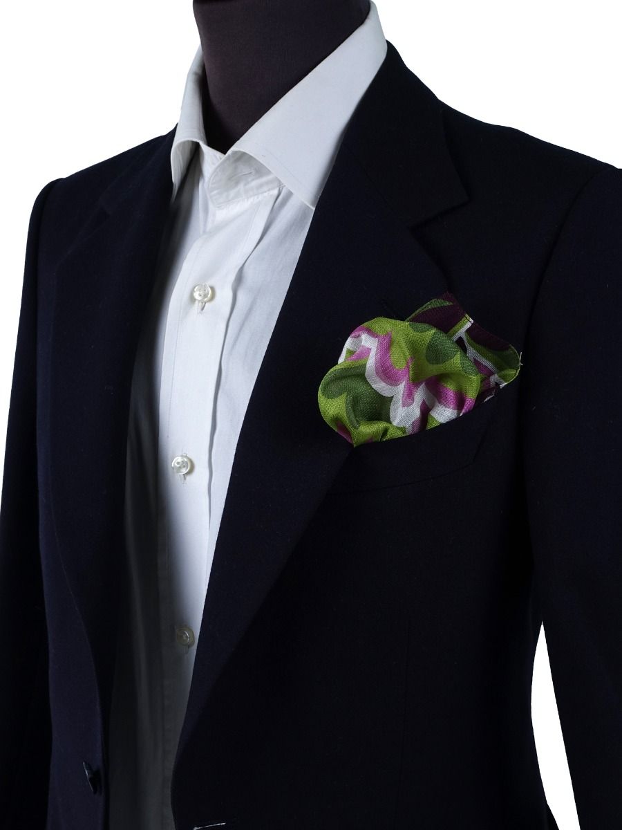 Cloud Linen/silk Pocket Square