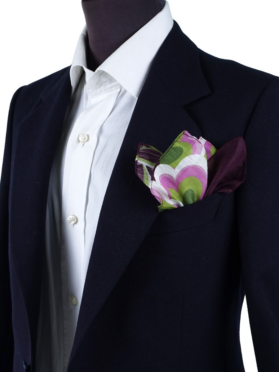 Cloud Linen/silk Pocket Square