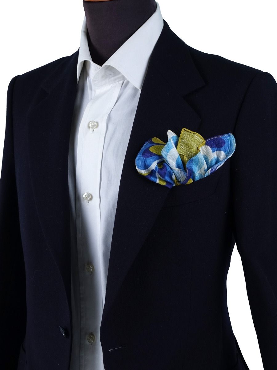 Cloud Linen/silk Pocket Square