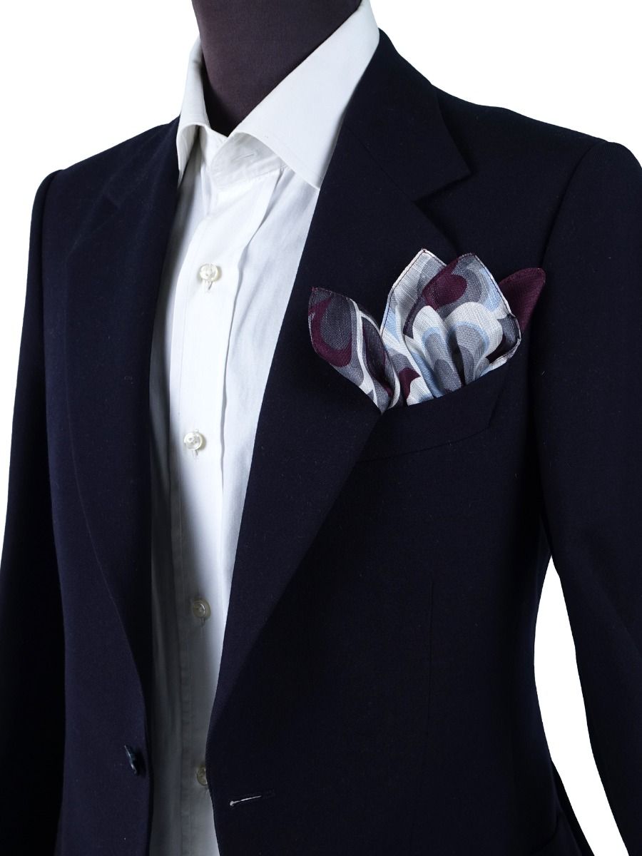 Cloud Linen/silk Pocket Square