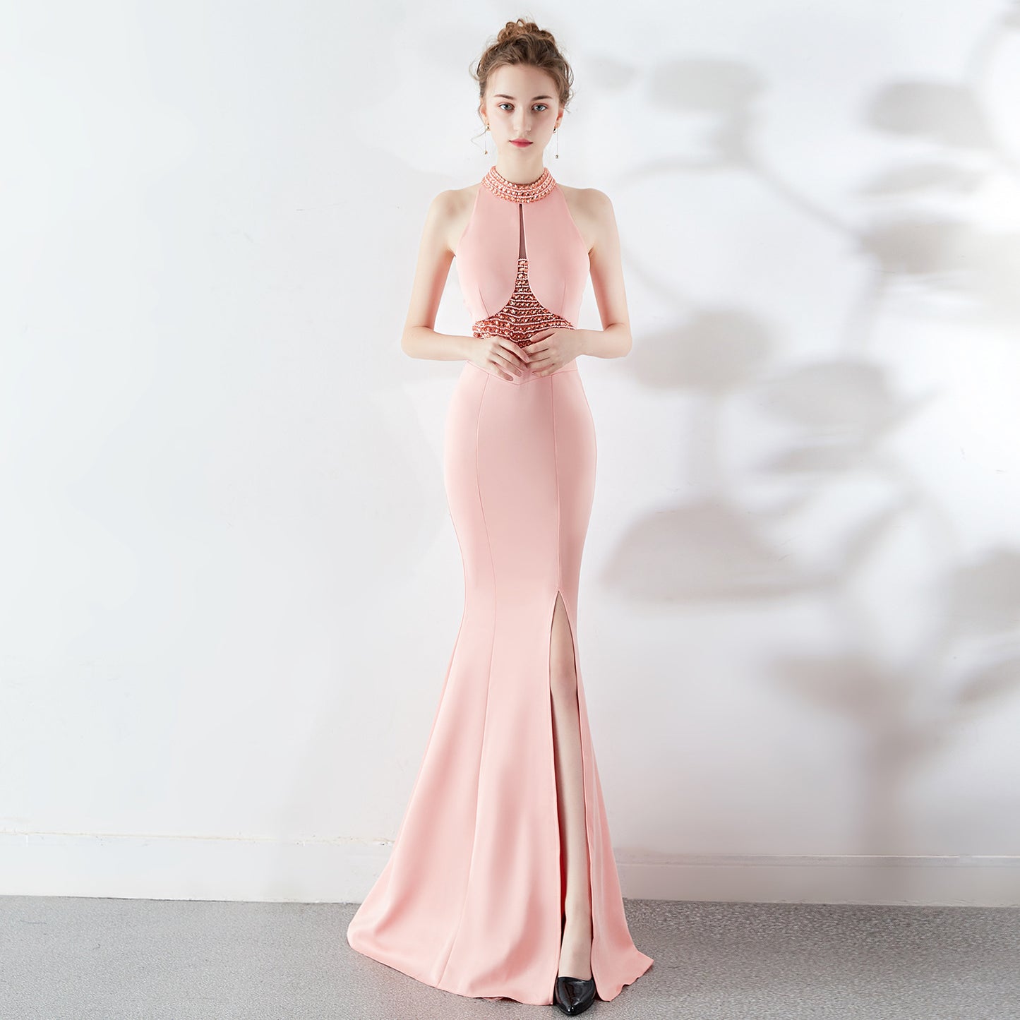 The Hollywood Haltered Beaded Dress