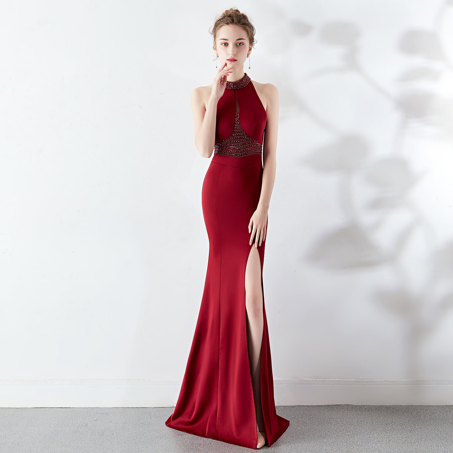 The Hollywood Haltered Beaded Dress