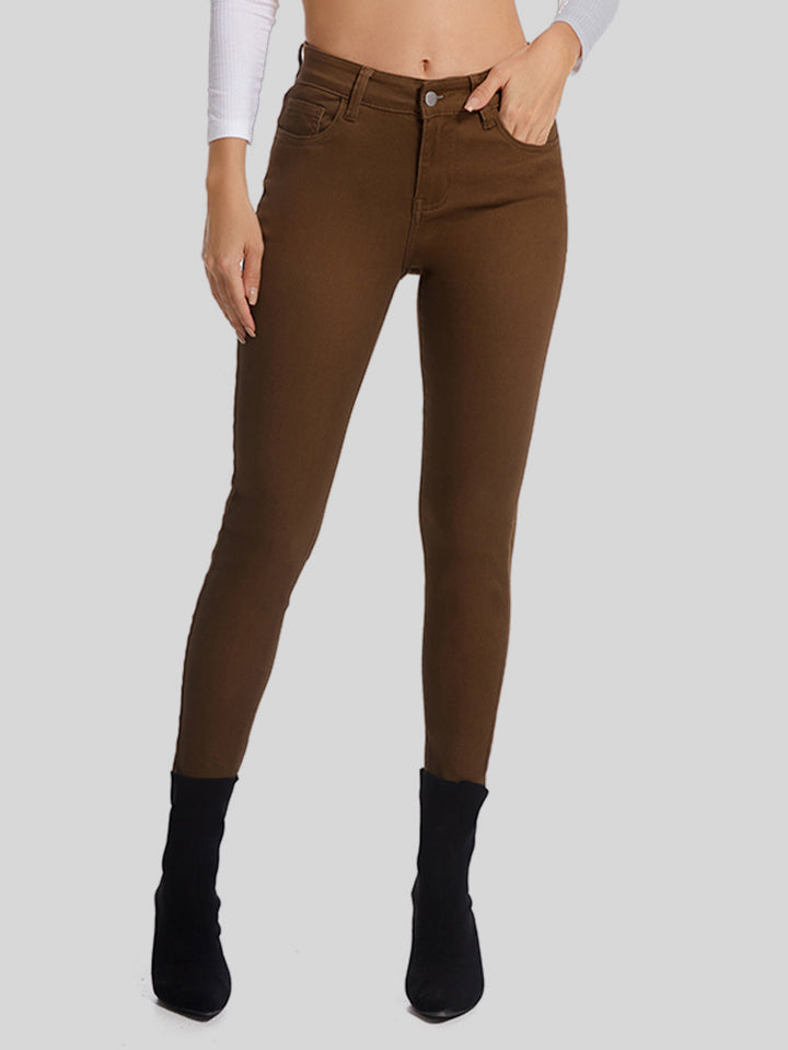Button Fly Long Jeans