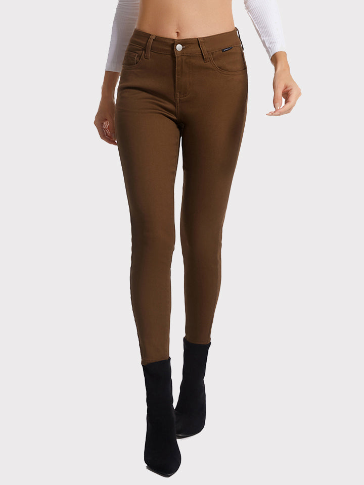 Button Fly Long Jeans