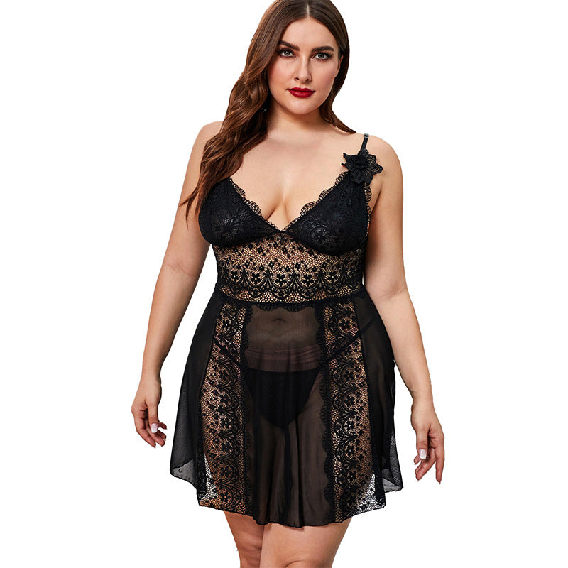 The Noir Lace  Boudoir Dress