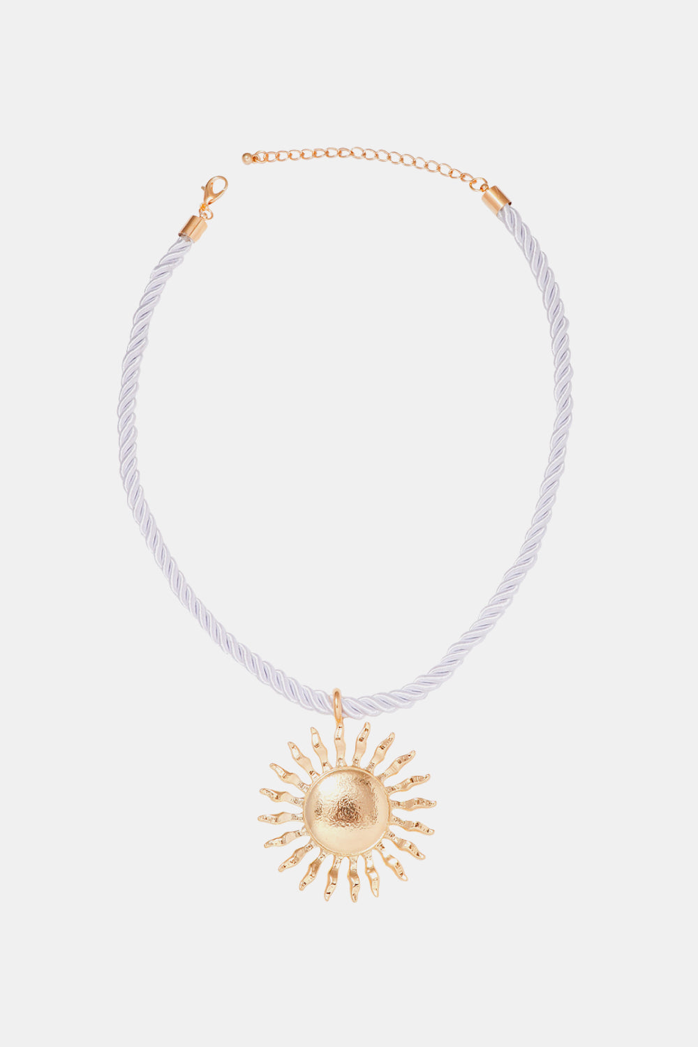 Zinc Alloy Sun Shape Pendant Necklace