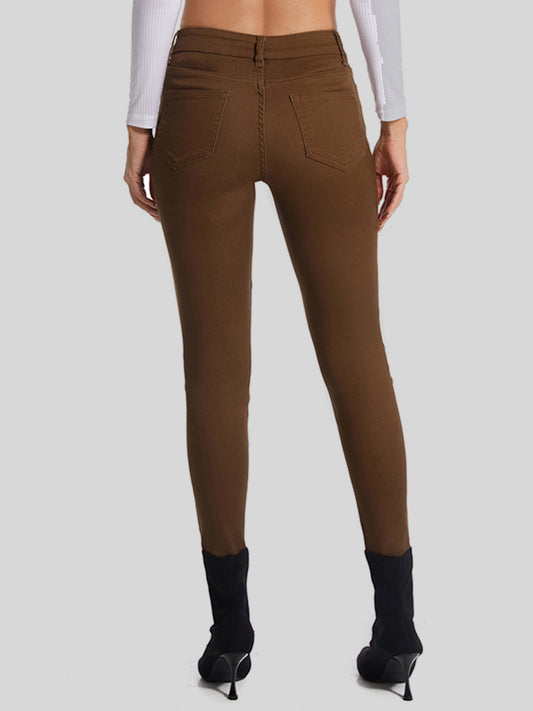 Button Fly Long Jeans