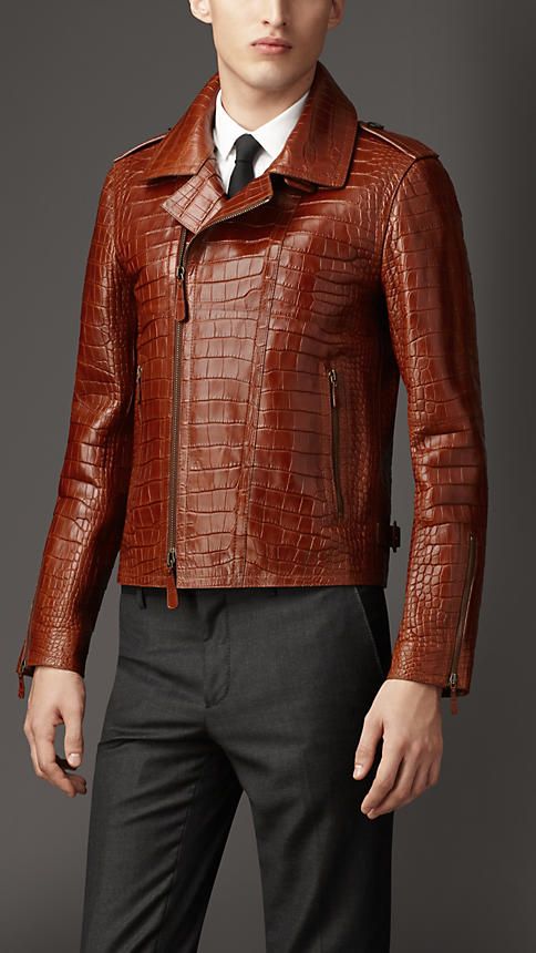 The Agassi Alligator Compact Moto Jacket