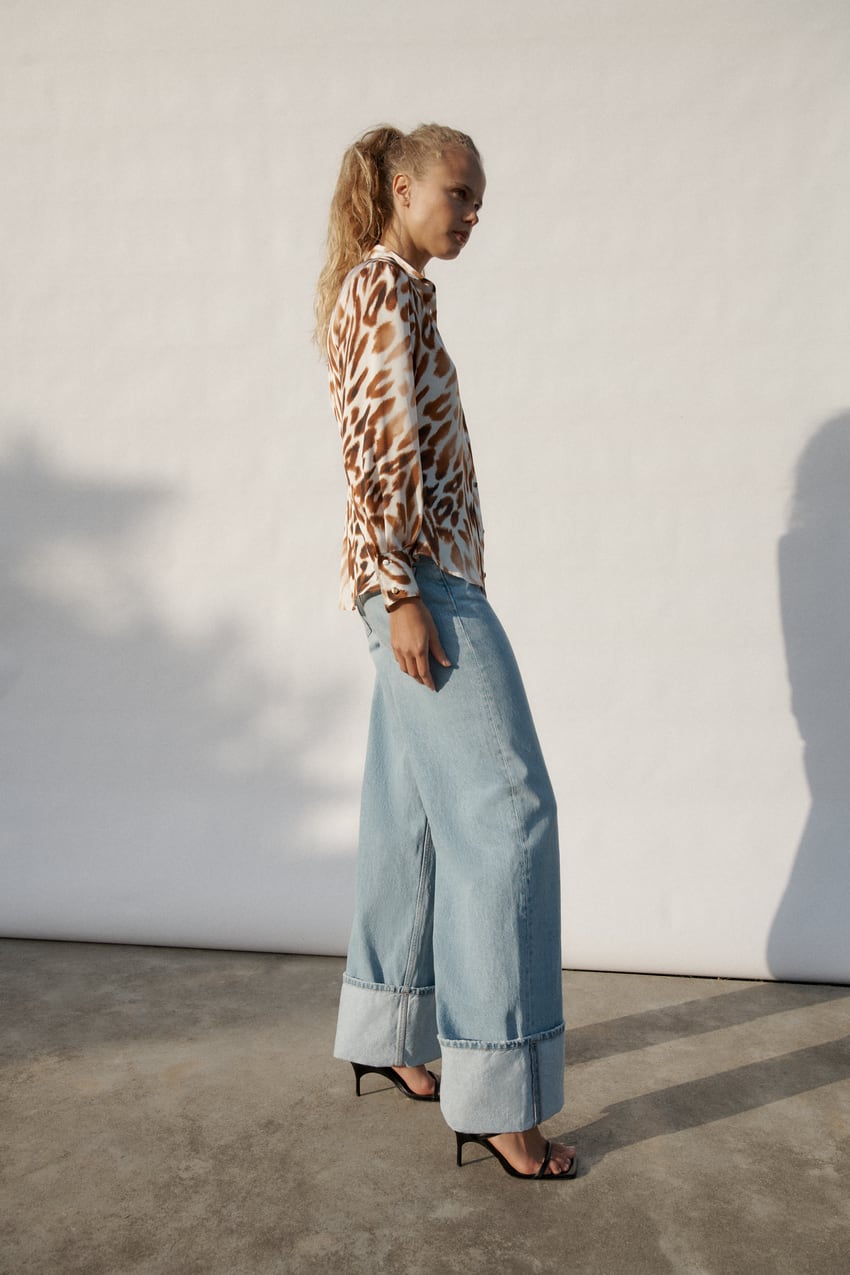 The Retro Smear Leopard Print Blouse