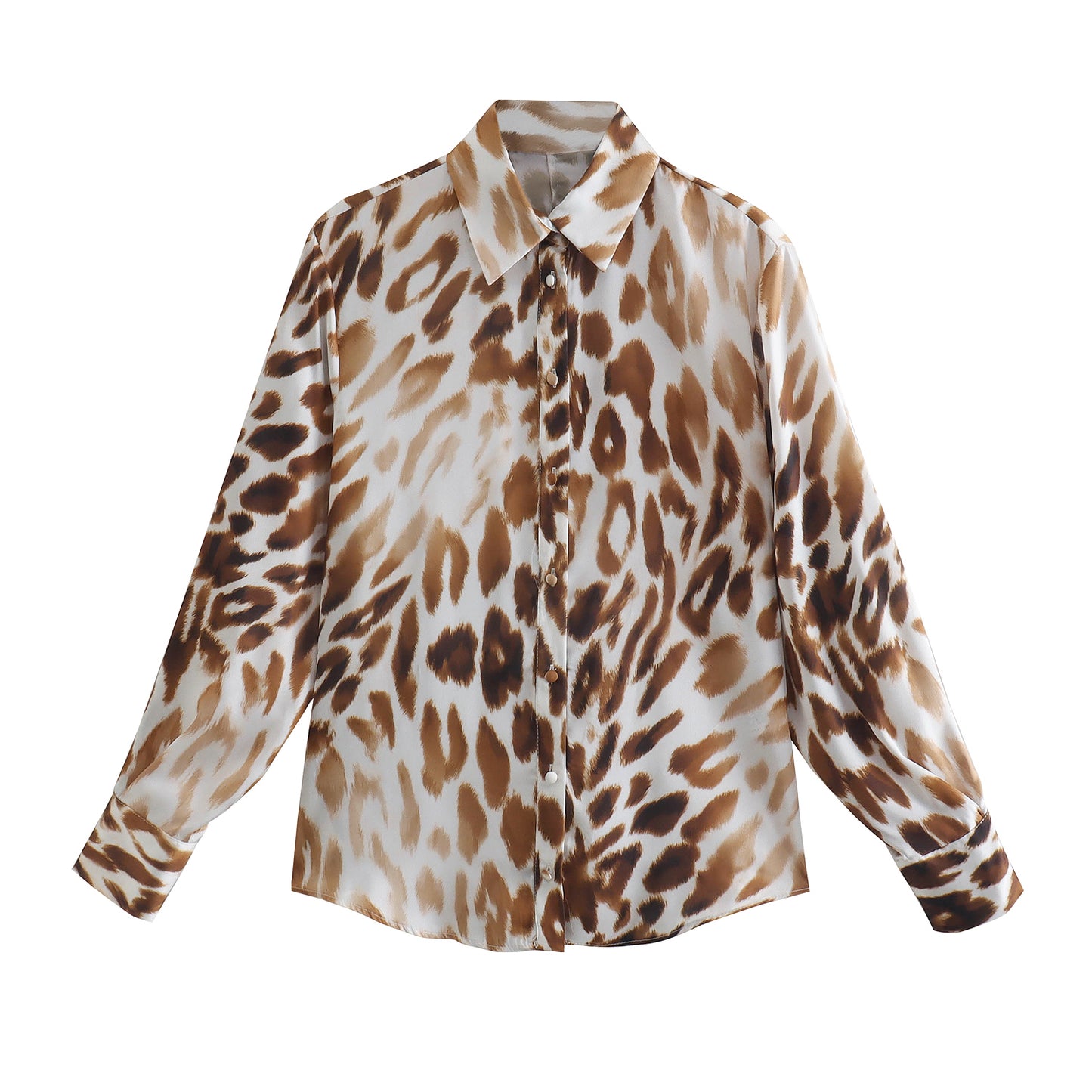 The Retro Smear Leopard Print Blouse